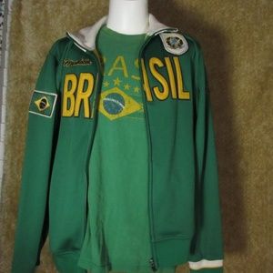 Brasil Shirt/Zip-up Combo both Size Medium